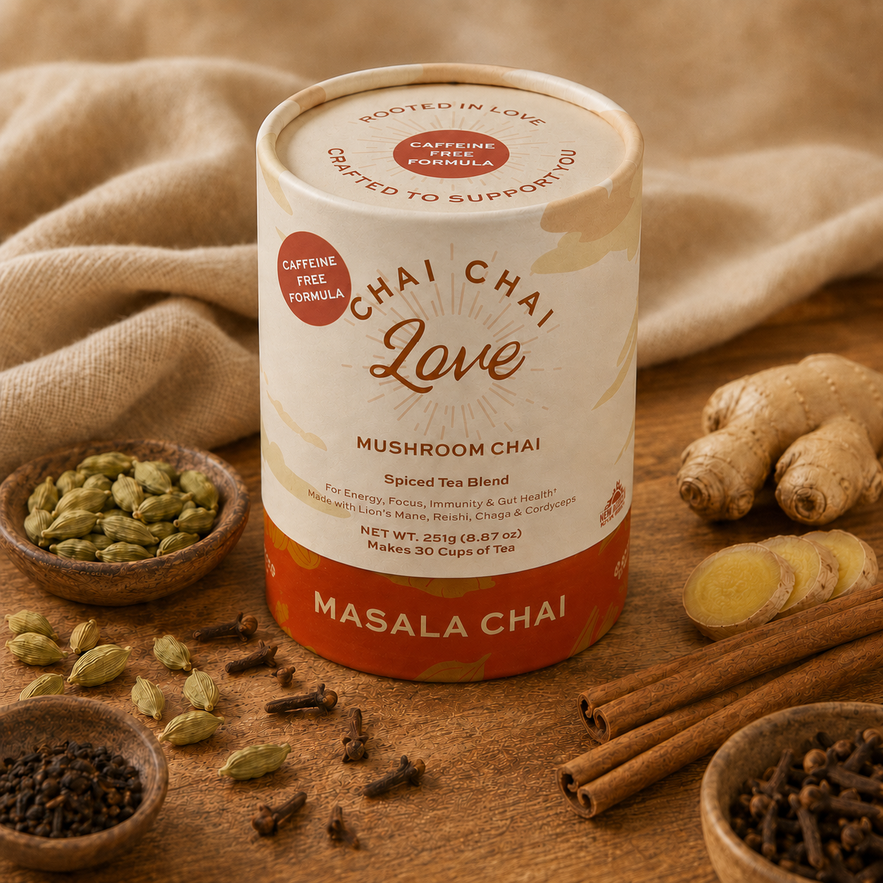 ★ chai⭐︎　★ Chai Chai Love Mushroom Chai (Caffeine-Free)