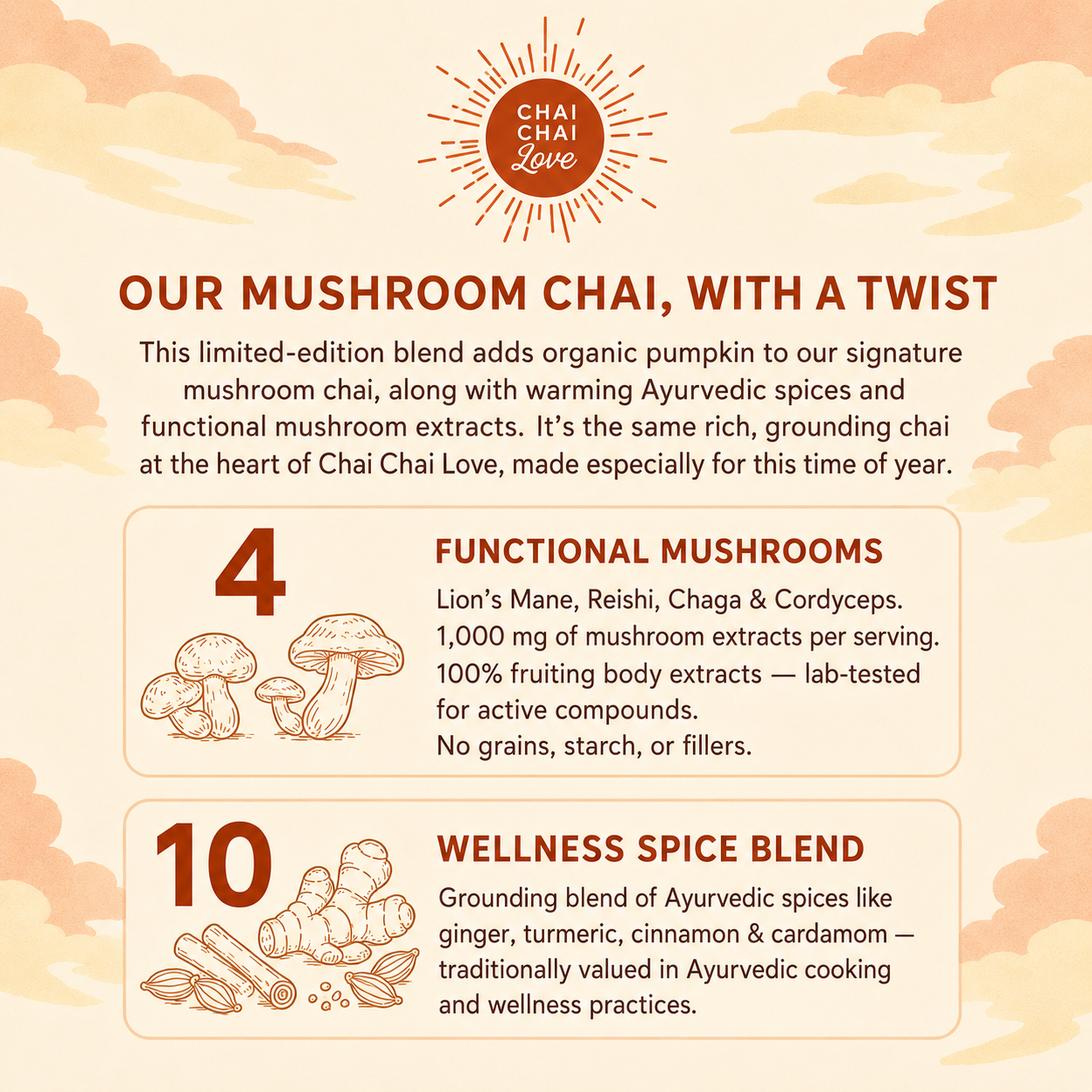 Pumpkin Mushroom Chai (Limited Edition)
