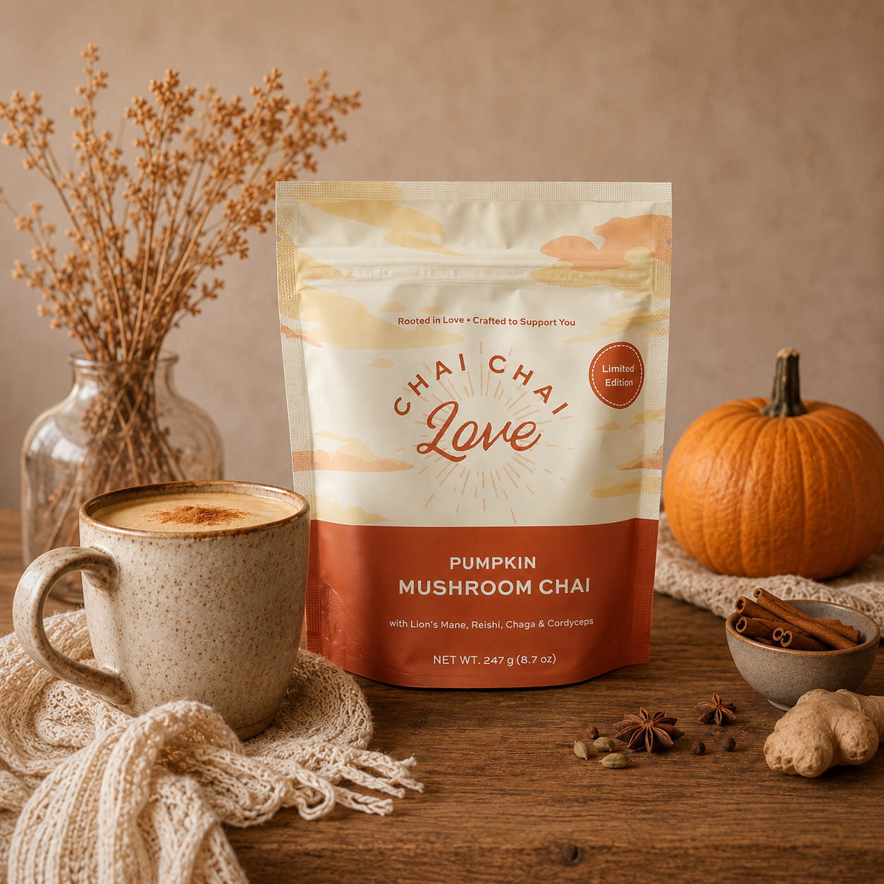 Pumpkin Mushroom Chai (Limited Edition)
