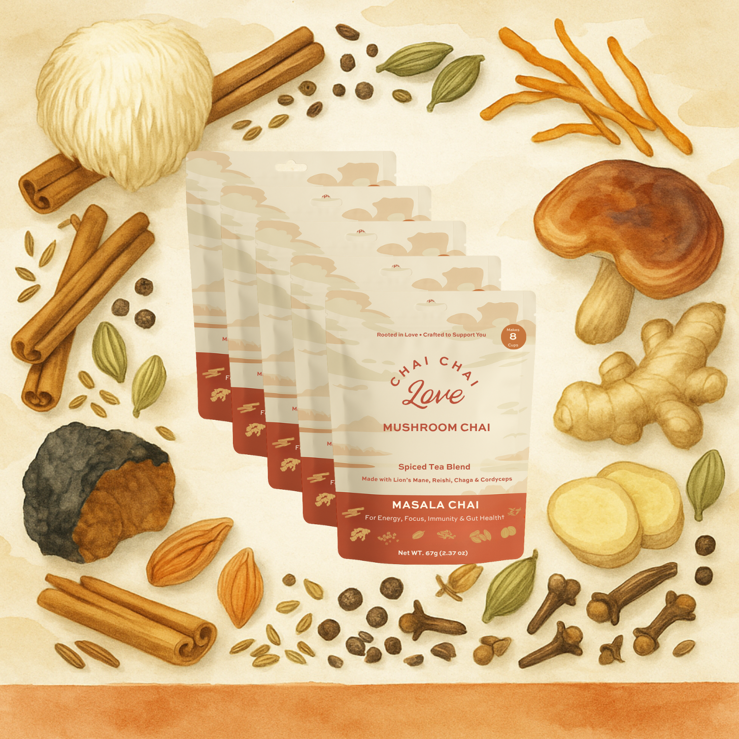 Bundle of 5 Gift Size Chai Bags