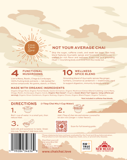 Chai Chai Love Mushroom Chai (Caffeine-Free)